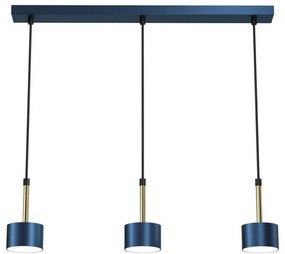 Lampadario su corda ARENA 3xGX53/11W/230V blu/dorato