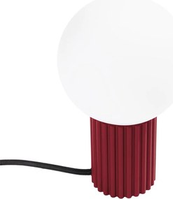 Lampada da tavolo burgundy con paralume in vetro (altezza totale 19 cm) Orbital – Sollux
