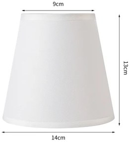 Brilagi - Paralume universale NUBILA E27 13x9 cm bianco