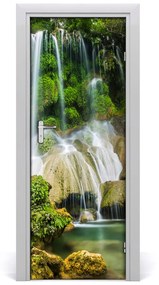 Adesivo per porta Cascata nella giungla 75x205 cm