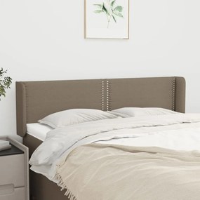 Testiera Ad Orecchio Tortora 147x16x78/88 Cm İn Tessuto /