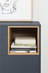 Cassettiera bassa grigio scuro 90x90 cm Corvo - Teulat