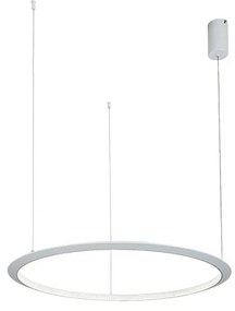 Lampadario LED moderno Delta bianco Ø80cm, luce naturale 4500 lumen, NOVECENTO
