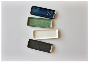 Vassoio vassoio di servizio in ceramica 14x38 cm Gastro Dark Blue/Black – Bitz