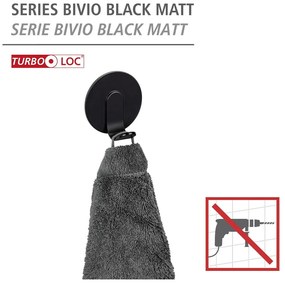 Ganci metallici autoportanti nero opaco in set di 2 pezzi Bivio - Wenko