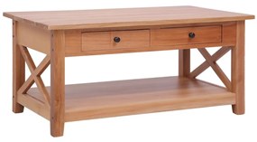 Tavolino Da Salotto 100x55x46 Cm İn Legno Massello Di Mogano /