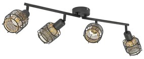 Lindby - Eudoria 4 Plafoniera Black/Gold Lindby