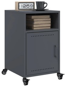 Comodini 2 Pz Antracite 36x39x59 Cm İn Acciaio /