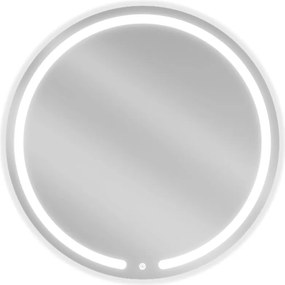 Mexen Rose specchio da bagno illuminato, rotondo 80 cm, LED 6000K, antiappannamento - 9810-080-080-611-00