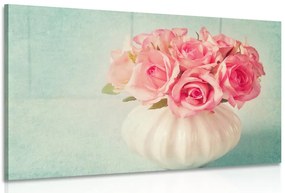 Quadro su tela – Rose nel vaso