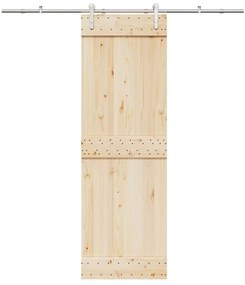 Kit Binari Porta Scorrevole 200 Cm Acciaio Inossidabile Argento /