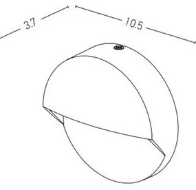 Zambelis E294 - Illuminazione scale LED da esterno LED/2W/230V IP65 antracite