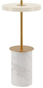 Lampada da tavolo dimmerabile a LED in marmo crema con paralume in metallo (altezza 25,5 cm) Asteria Move Mini - UMAGE