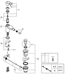 GROHE 23338000 - Miscelatore per bidet BAULOOP, cromato lucido