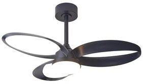 Ventilatore da soffitto Infinity nero, Ø 92.6 cm, CCT, dimmerabile, MANTRA IP20