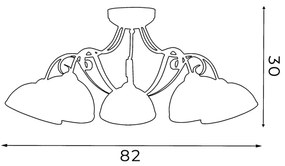 Plafoniera ANTICA 5xE27/60W/230V