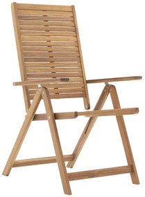 Sedia da giardino in acacia con braccioli pieghevole Solaris II NATERIAL, seduta in acacia marrone