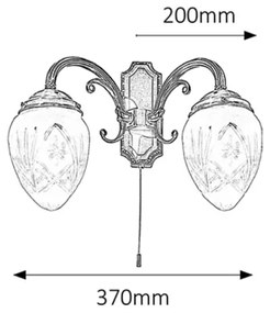 Rabalux 8632 - Applique ANNABELLA 2xE14/40W/230V