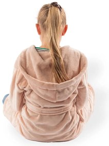 Accappatoio per bambini rosa in micropile 134-140 Delux – Tiseco Home Studio