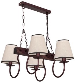 Lampadario a sospensione con catena CARIN 4xE14/60W/230V scuro