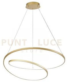 Lampadario a sospensione led lieve oro 60w 8000lm cct 3000k 4000k 6...