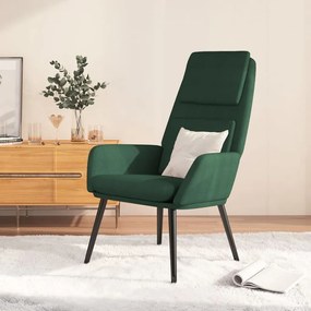 Sedia Relax Verde Scuro İn Tessuto /