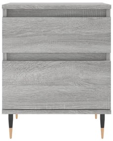 Comodini 2pz Grigio Sonoma 40x35x50 cm in Legno Multistrato