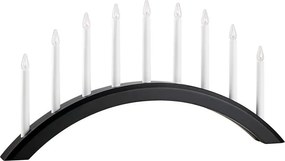 Markslöjd 705957 - Candelabro natalizio AVENTO 9xE10/3W/230V nero