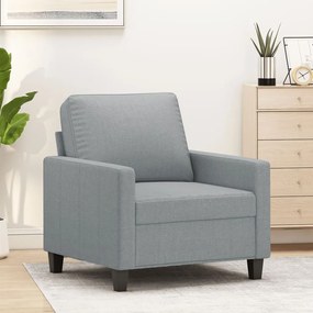 Poltrona Grigio Chiaro 60 Cm İn Tessuto /