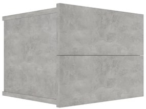 Comodini 2 pz Grigio Cemento 40x30x30 cm in Legno Multistrato