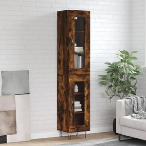 Credenza Rovere Fumo 34,5x34x180 Cm İn Legno Multistrato /