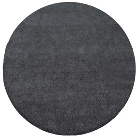 Moderno tappeto rotondo in nero 133X133