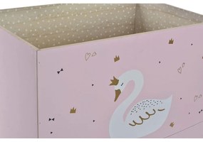 Scatola Decorativa DKD Home Decor Legno Cigno (39 x 26 x 32 cm) (2 pezzi)