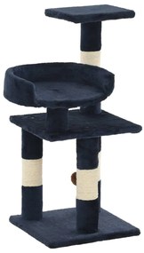 Albero per gatti con tiragraffi in sisal 65 cm blu