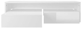 Set tavolini estraibili bianco lucido 100x100x26,5cm truciolato