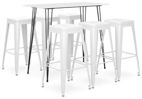 Set Da Bar 7 Pz Bianco /