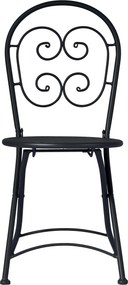 Sedia Pieghevole da Giardino 41x55x91 cm in Ferro Orta Grigio Antracite...