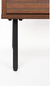 Cassettiera marrone con effetto noce 110x74x40 cm Stripes – White Label