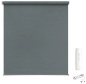 Tenda a rullo motorizzata oscurante MADECO Eroll grigio 184 x 250 cm