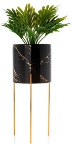 Portafiori NILA 32,5x13 cm nero/oro