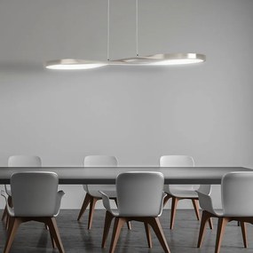 Lampadario LED moderno Esme grigio Ø0cm, luce naturale 2640 lumen, INSPIRE