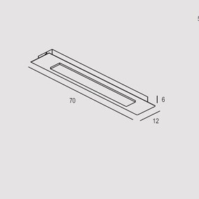 Plafoniera Contemporanea Pixel Metallo Foglia Oro Led 23W