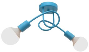 Lampadario da soffitto per bambini OXFORD 2xE27/15W/230V blu