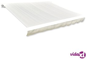 vidaXL Tendone Parasole in Tela Crema 450x300 cm
