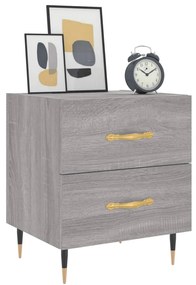 Comodini 2 pz Grigio Sonoma 40x35x47,5 cm in Legno Multistrato