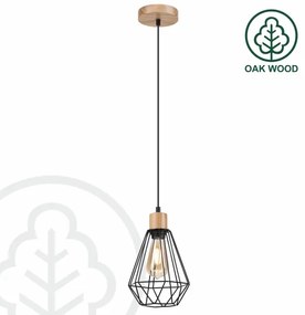 Brilagi - Lampadario a sospensione con filo WOODY BASKET 1xE27/60W/230V quercia
