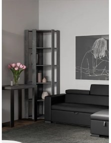 Libreria ad angolo in legno Cemento 60x204h cm - KATO B