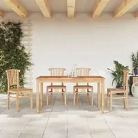 Set da Pranzo per Giardino 5 pz in Legno Massello di Teak 3155779