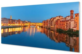 Pannello paraschizzi cucina L'Italia, il fiume, i ponti, gli edifici 100x50 cm