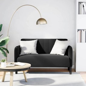 Divano Divanetto Nero 109 Cm İn Velluto /